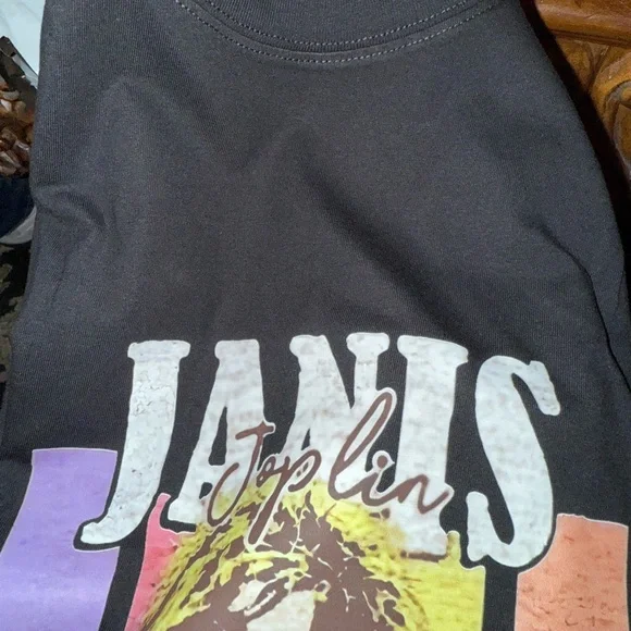 Black Graphic T-Shirt with Colorful Design - Picture 4 of 5